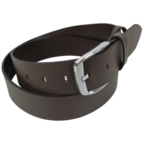 Ремень Skipper мужской широкий натуральная кожа Темно-коричневый