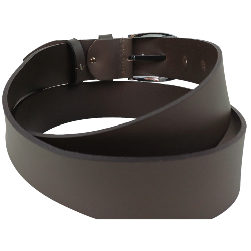 Ремень Skipper мужской широкий натуральная кожа Темно-коричневый