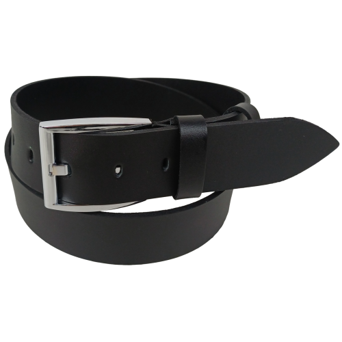Ремень Skipper Мужской Широкий Натуральная кожа Черный