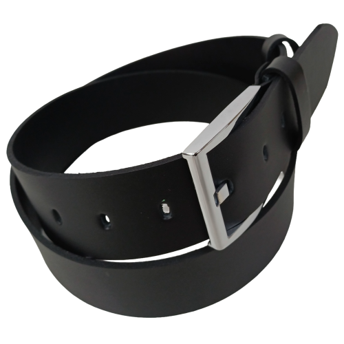 Ремень Skipper Мужской Широкий Натуральная кожа Черный