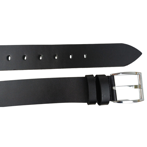 Ремень Skipper Мужской Широкий Натуральная кожа Черный