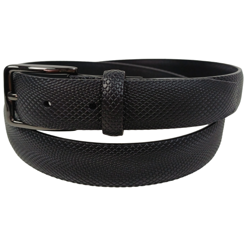 Ремень WBL Trading мужской натуральная кожа Черный