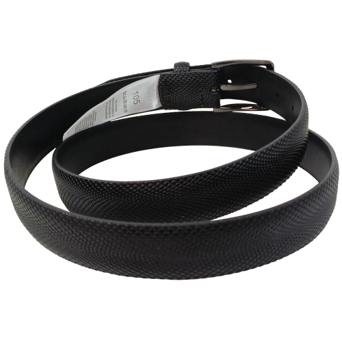 Ремень WBL Trading мужской натуральная кожа Черный