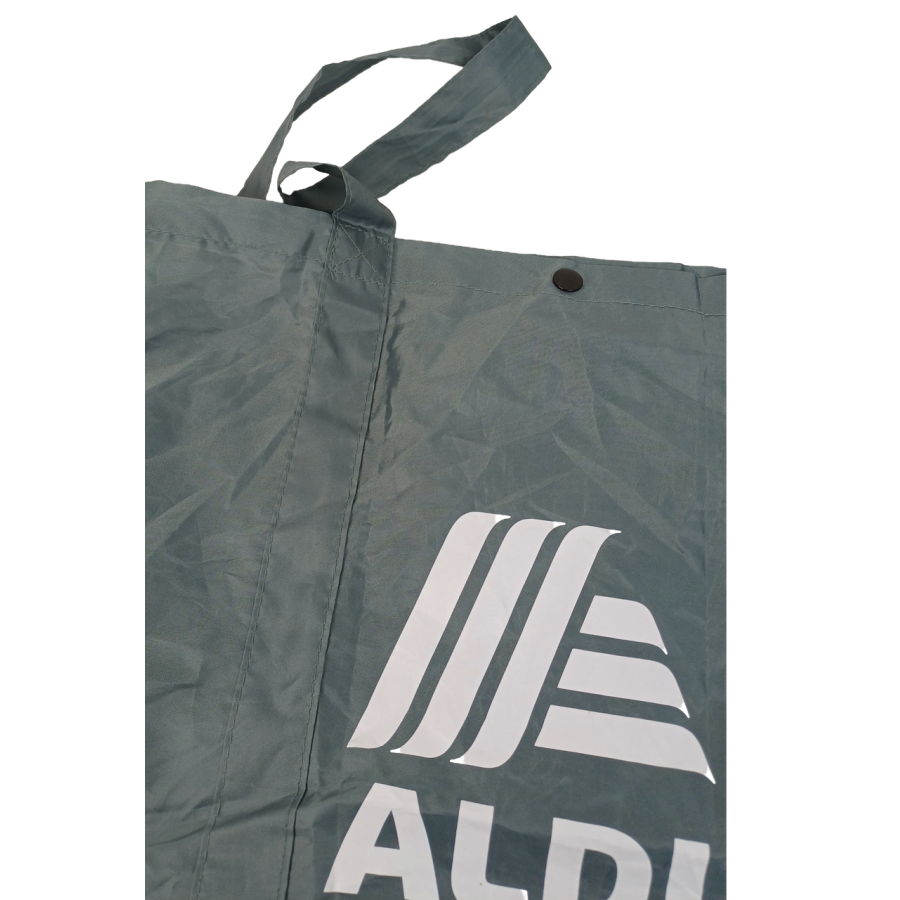 Сумка-рюкзак Aldi легкая складная шопер 48х38 см Серая