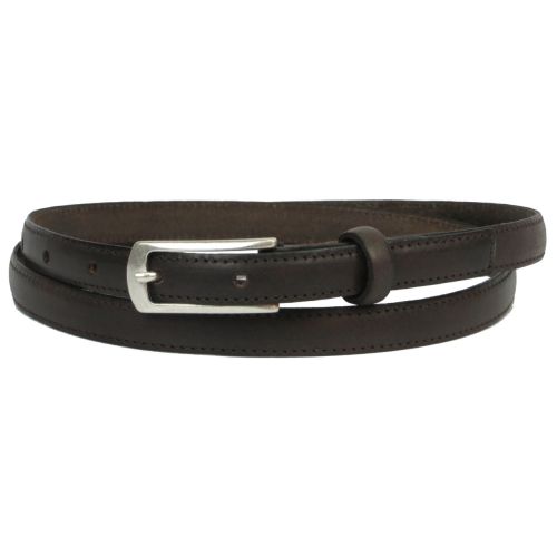 Ремень Vanzetti Женский Винтажный Узкий Натуральная кожа Коричневый