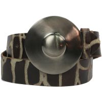 Ремень Vanzetti Женский С большой пряжкой Натуральная кожа Темно-коричневый