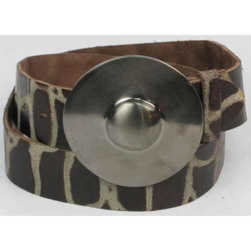 Ремень Vanzetti Женский С большой пряжкой Натуральная кожа Темно-коричневый