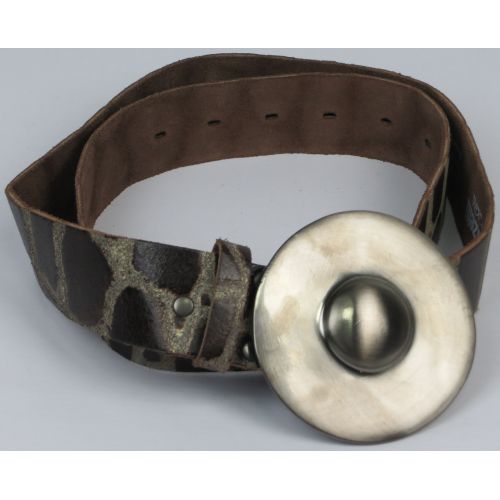 Ремень Vanzetti Женский С большой пряжкой Натуральная кожа Темно-коричневый