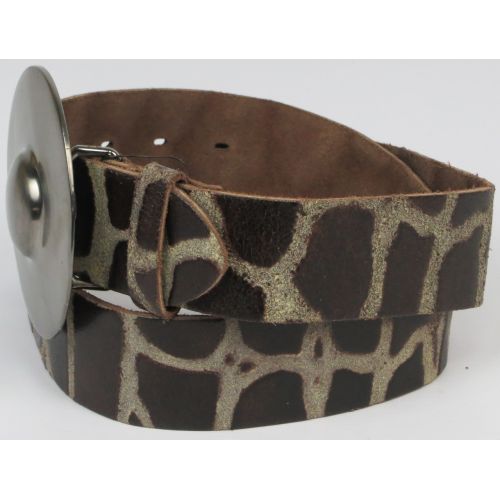 Ремень Vanzetti Женский С большой пряжкой Натуральная кожа Темно-коричневый