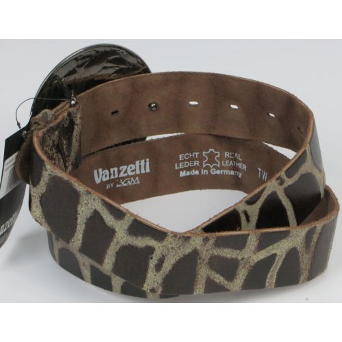 Ремень Vanzetti Женский С большой пряжкой Натуральная кожа Темно-коричневый