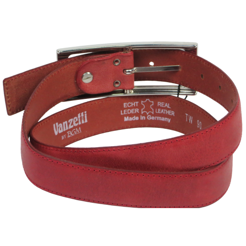 Винтажный женский кожаный ремень Vanzetti 100072 красный
