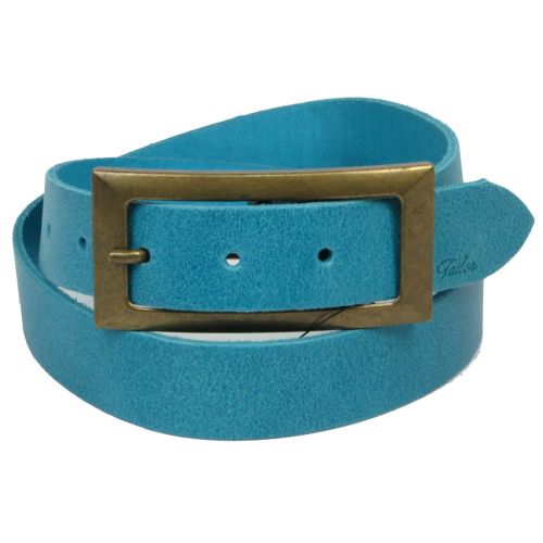 Ремень Tom Tailor женский винтажный натуральная кожа Голубой