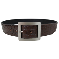 Ремень Vanzetti женский под крокодила натуральная кожа Темно-коричневый