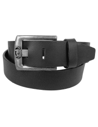 Кожаный ремень под джинсы Tom Tailor черный