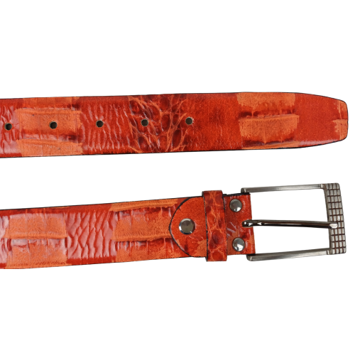 Ремень Vanzetti женский под рептилию натуральная кожа Терракотовый