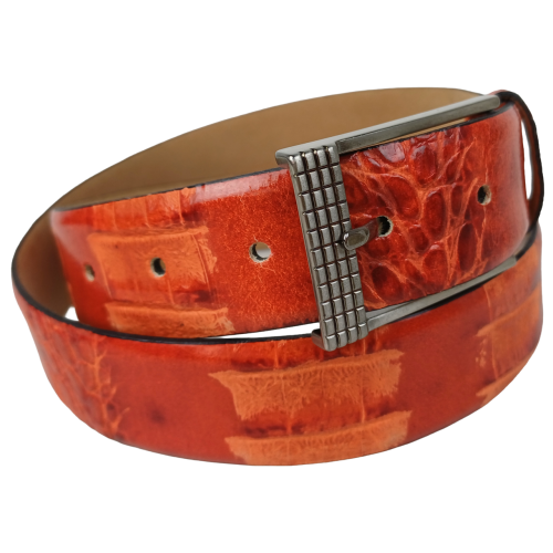 Ремень Vanzetti женский под рептилию натуральная кожа Терракотовый