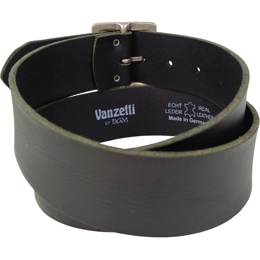 Ремень женский Vanzetti Vintage широкий 102 см 4.5 см кожа Черный