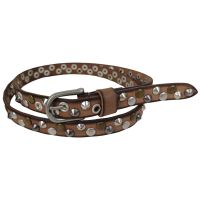 Ремень женский Vanzetti Vintage узкий 114 см 1.8 см нубук Коричневый