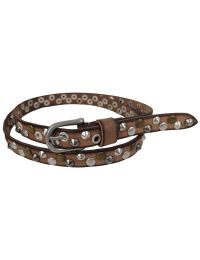 Ремень женский Vanzetti Vintage узкий 114 см 1.8 см нубук Коричневый