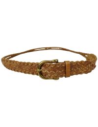 Ремень женский Vanzetti плетеный 128 см 3.5 см кожа Коричневый