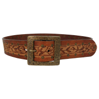 Ремень женский Vanzetti Vintage дизайнерский 87 см 4 см кожа Коричневый