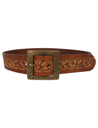 Ремень женский Vanzetti Vintage дизайнерский 87 см 4 см кожа Коричневый