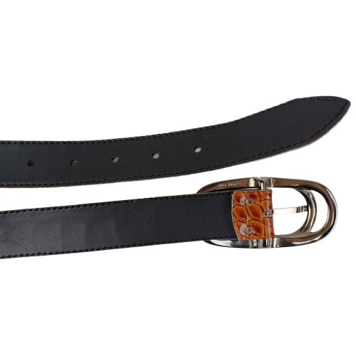 Ремень женский Vanzetti под крокодила 105 см 3 см кожа Коньяк