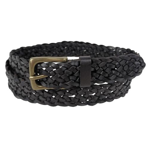 Ремень женский Vanzetti плетеный 111 см 3 см кожа Темно-коричневый