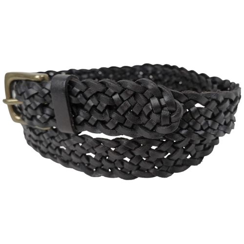 Ремень женский Vanzetti плетеный 111 см 3 см кожа Темно-коричневый