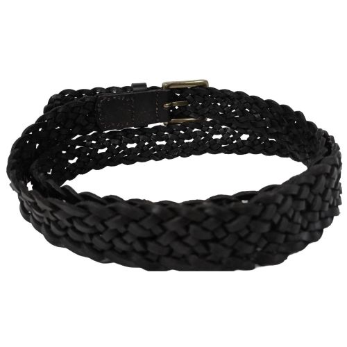 Ремень женский Vanzetti плетеный 111 см 3 см кожа Темно-коричневый