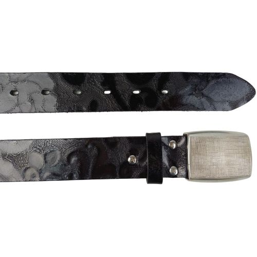 Дизайнерский женский ремень Vanzetti RMT141 натуральная кожа закрытая пряжка 3,3 см Черный