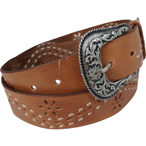 Дизайнерский женский кожаный ремень Vanzetti RMT139 винтажная пряжка 4 см Коричневый