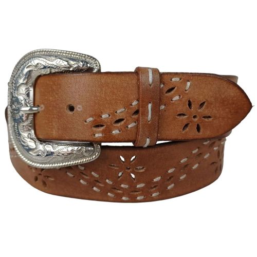 Женский ремень Vanzetti RMT150 винтажная пряжка 4 см Коричневый