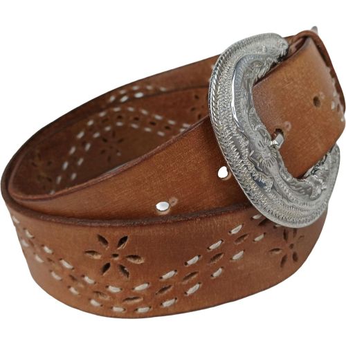 Женский ремень Vanzetti RMT150 винтажная пряжка 4 см Коричневый