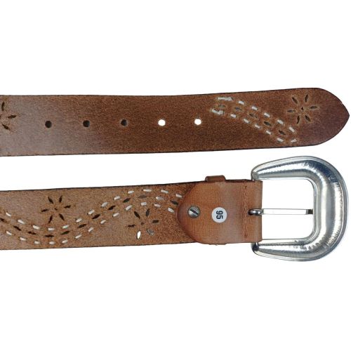 Женский ремень Vanzetti RMT150 винтажная пряжка 4 см Коричневый