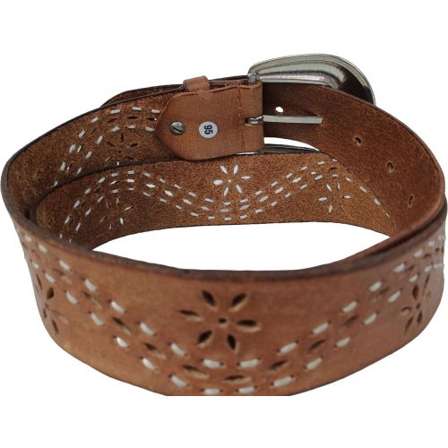 Женский ремень Vanzetti RMT150 винтажная пряжка 4 см Коричневый