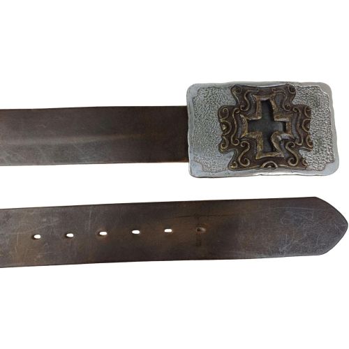 Женский ремень с большой винтажной пряжкой, бляхой под джинсы Vanzetti