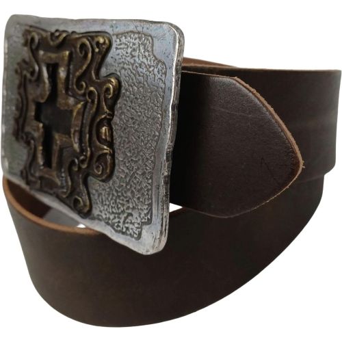 Женский ремень с большой винтажной пряжкой, бляхой под джинсы Vanzetti