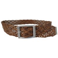 Женский ремень-косичка Tom Tailor натуральная кожа 4,5 см Коричневый