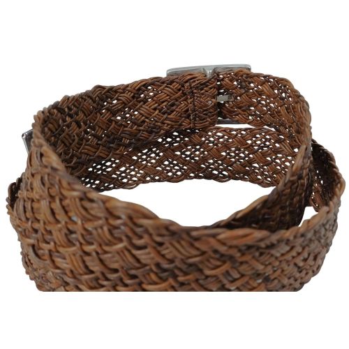 Женский ремень-косичка Tom Tailor натуральная кожа 4,5 см Коричневый