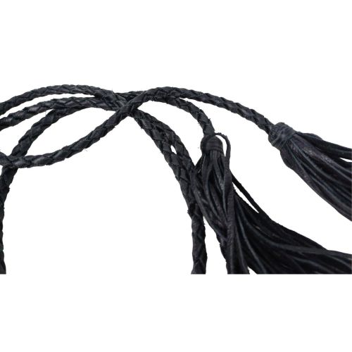 Женский ремень Vanzetti плетеный в 2 оборота с кисточками 0,6 см Черный