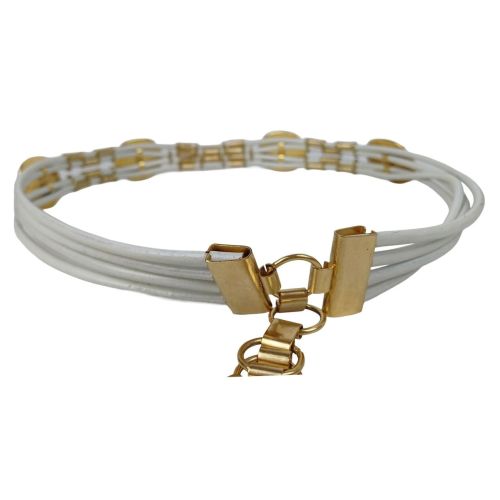 Женский ремень Vanzetti с бляхами 2,5/4 см Белый