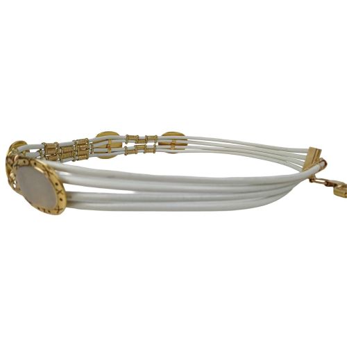 Женский ремень Vanzetti с бляхами 2,5/4 см Белый