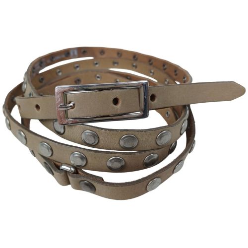 Женский ремень Vanzetti с заклепками для нескольких оборотов 1,5 см Серый