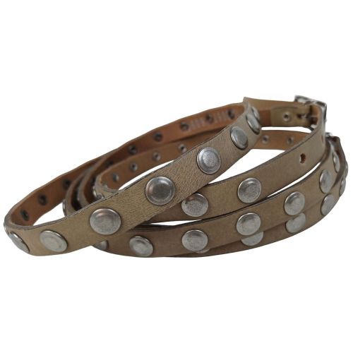 Женский ремень Vanzetti с заклепками для нескольких оборотов 1,5 см Серый