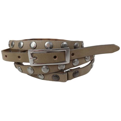 Женский ремень Vanzetti с заклепками для нескольких оборотов 1,5 см Серый