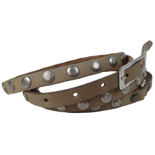 Женский ремень Vanzetti с заклепками для нескольких оборотов 1,5 см Серый