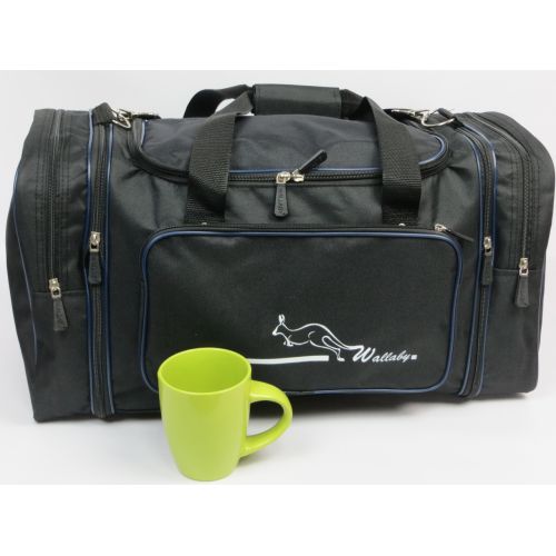 Спортивная сумка Wallaby 365 с расширением 40/50 л 54(66)x25x30 см Черная