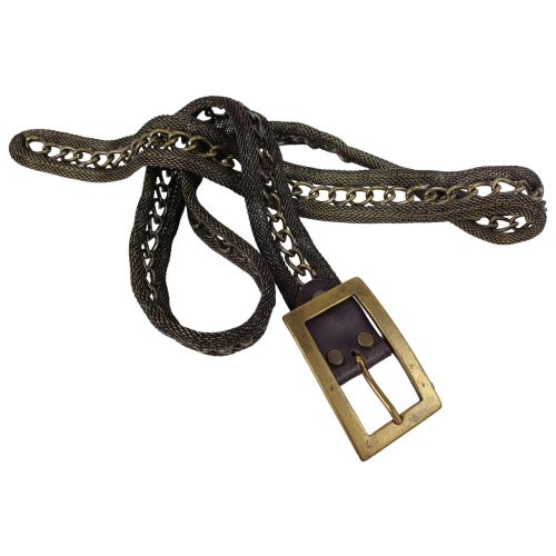 Женский металлический ремень Vanzetti цепочка внутри RMT172 3 см