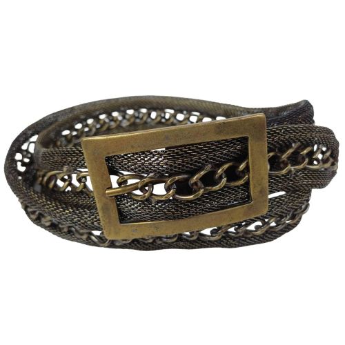 Женский металлический ремень Vanzetti цепочка внутри RMT172 3 см